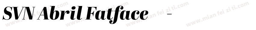 SVN Abril Fatface 语言英文字体转换